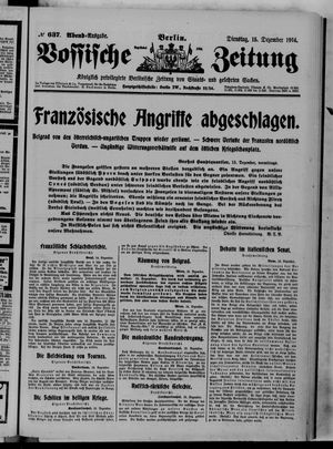 Vossische Zeitung on Dec 15, 1914