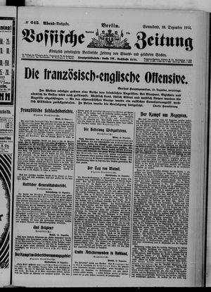 Vossische Zeitung on Dec 19, 1914