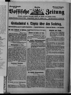 Vossische Zeitung on Dec 21, 1914