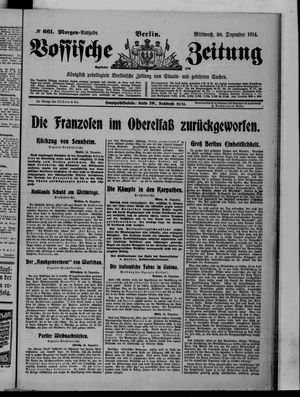 Vossische Zeitung vom 30.12.1914