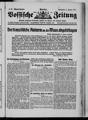 Vossische Zeitung vom 02.01.1915