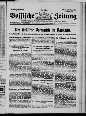 Vossische Zeitung on Jan 4, 1915