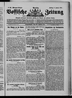Vossische Zeitung on Jan 8, 1915