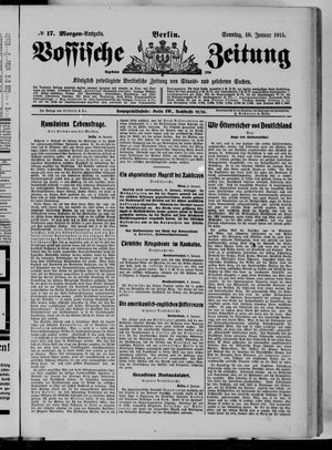 Vossische Zeitung vom 10.01.1915