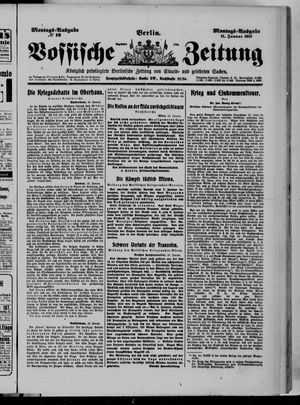 Vossische Zeitung on Jan 11, 1915