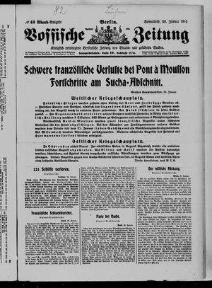 Vossische Zeitung vom 23.01.1915