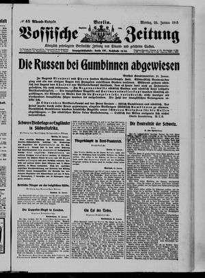 Vossische Zeitung vom 25.01.1915