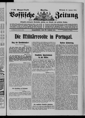Vossische Zeitung on Jan 27, 1915