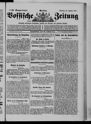 Vossische Zeitung on Jan 31, 1915