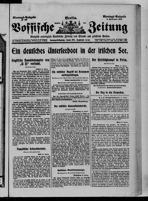 Vossische Zeitung on Feb 1, 1915