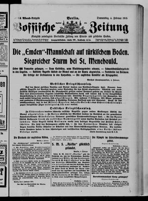 Vossische Zeitung on Feb 4, 1915