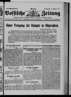 Vossische Zeitung vom 11.02.1915