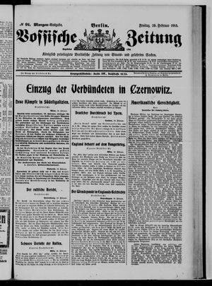 Vossische Zeitung on Feb 19, 1915
