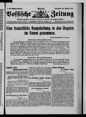Vossische Zeitung vom 20.02.1915
