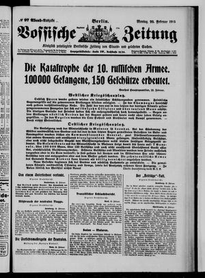 Vossische Zeitung vom 22.02.1915