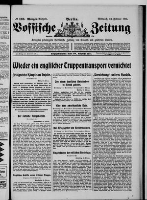 Vossische Zeitung vom 24.02.1915