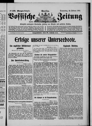Vossische Zeitung on Feb 25, 1915
