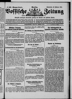 Vossische Zeitung on Feb 27, 1915