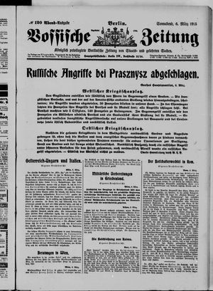 Vossische Zeitung on Mar 6, 1915