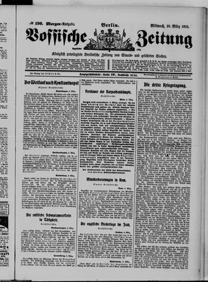 Vossische Zeitung on Mar 10, 1915