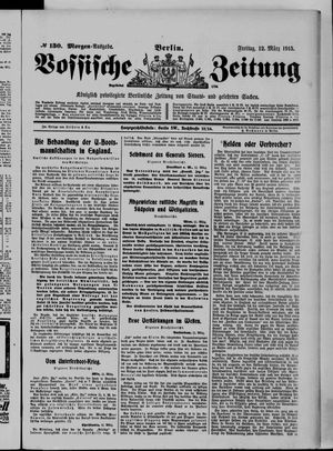 Vossische Zeitung on Mar 12, 1915