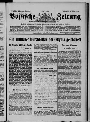 Vossische Zeitung vom 17.03.1915