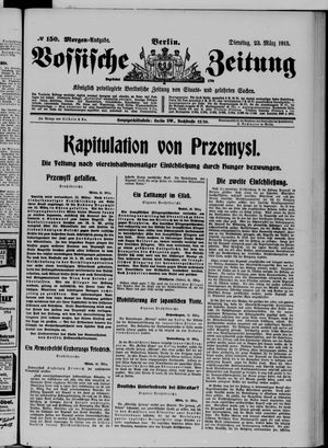 Vossische Zeitung on Mar 23, 1915