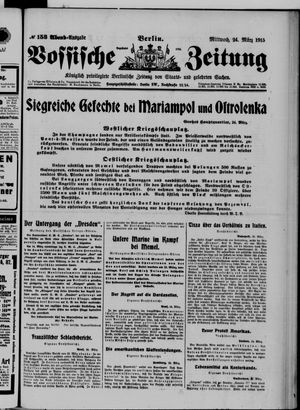Vossische Zeitung on Mar 24, 1915