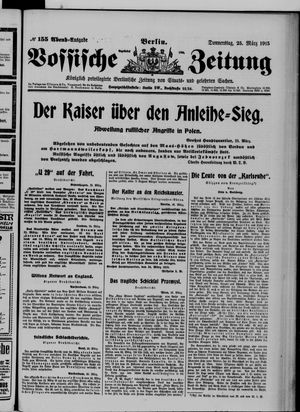 Vossische Zeitung on Mar 25, 1915