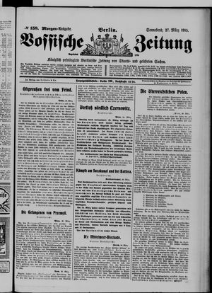 Vossische Zeitung vom 27.03.1915