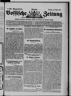 Vossische Zeitung on Mar 28, 1915