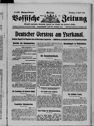 Vossische Zeitung vom 06.04.1915