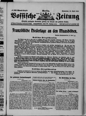 Vossische Zeitung vom 10.04.1915