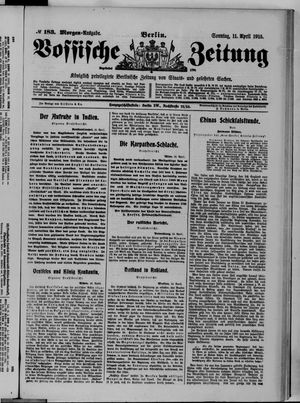 Vossische Zeitung vom 11.04.1915
