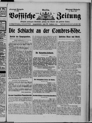 Vossische Zeitung vom 12.04.1915