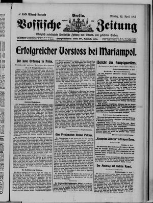 Vossische Zeitung vom 12.04.1915