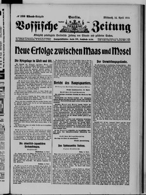 Vossische Zeitung vom 14.04.1915
