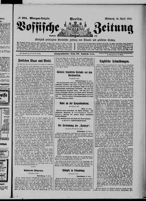 Vossische Zeitung on Apr 21, 1915