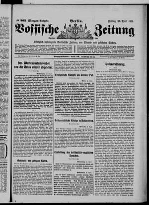 Vossische Zeitung vom 23.04.1915