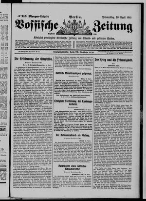Vossische Zeitung vom 29.04.1915
