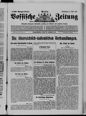 Vossische Zeitung on May 6, 1915