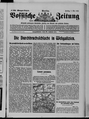 Vossische Zeitung vom 07.05.1915