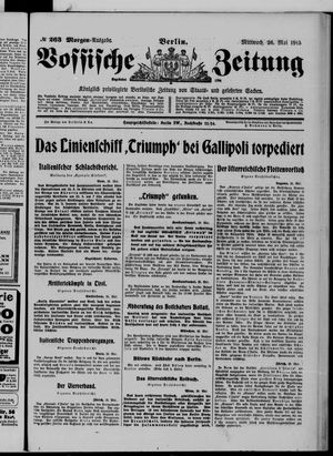 Vossische Zeitung vom 26.05.1915