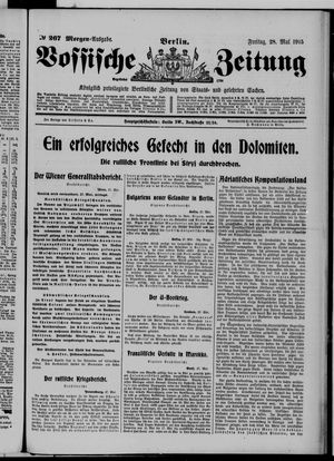 Vossische Zeitung on May 28, 1915