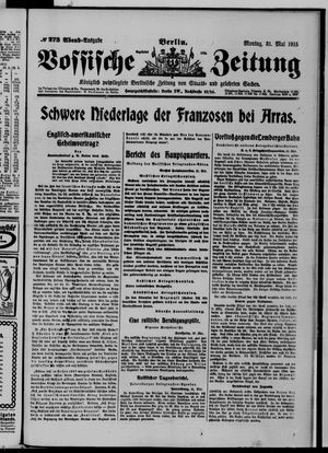 Vossische Zeitung vom 31.05.1915