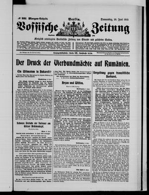 Vossische Zeitung vom 10.06.1915