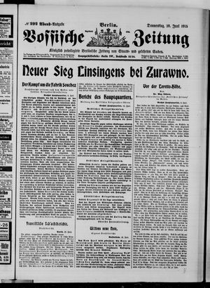 Vossische Zeitung vom 10.06.1915