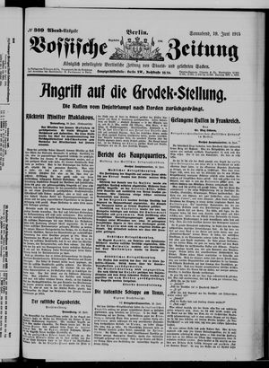Vossische Zeitung vom 19.06.1915