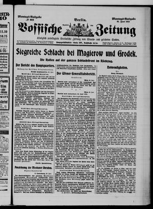 Vossische Zeitung vom 21.06.1915