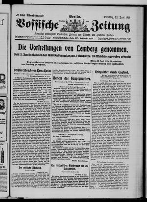 Vossische Zeitung vom 22.06.1915